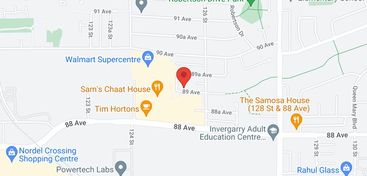map of 12537 89 AVENUE